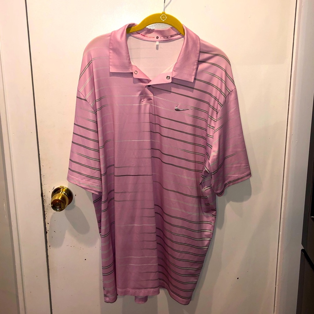Nike Tiger Woods Pink Polo XL EUC AS-is